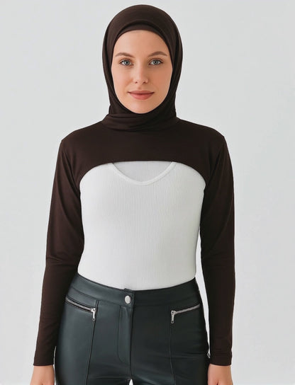 Stand Collar Neck Collar Sleeve - Bitter