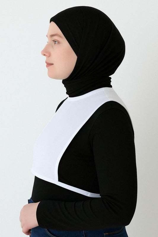 Sıfır Yaka Kolsuz Boyunluk - Beyaz