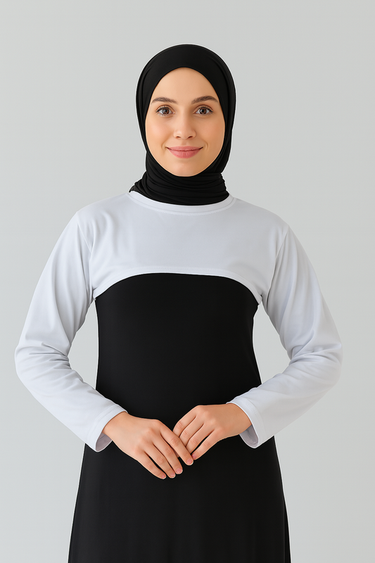 Sıfır Yaka Boyunluklu Kolluk - Beyaz