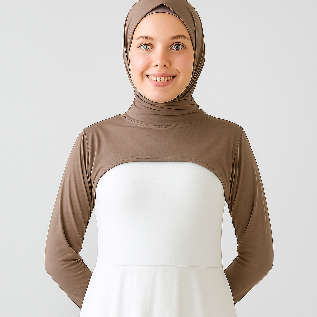 Boyunluk tesettür kombin için ideal uzun kolluk kadın tesettür ürünü