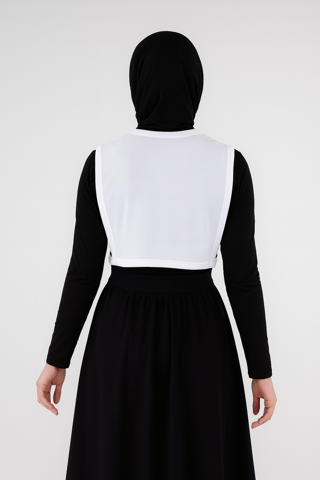 Sıfır Yaka Kolsuz Boyunluk - Beyaz