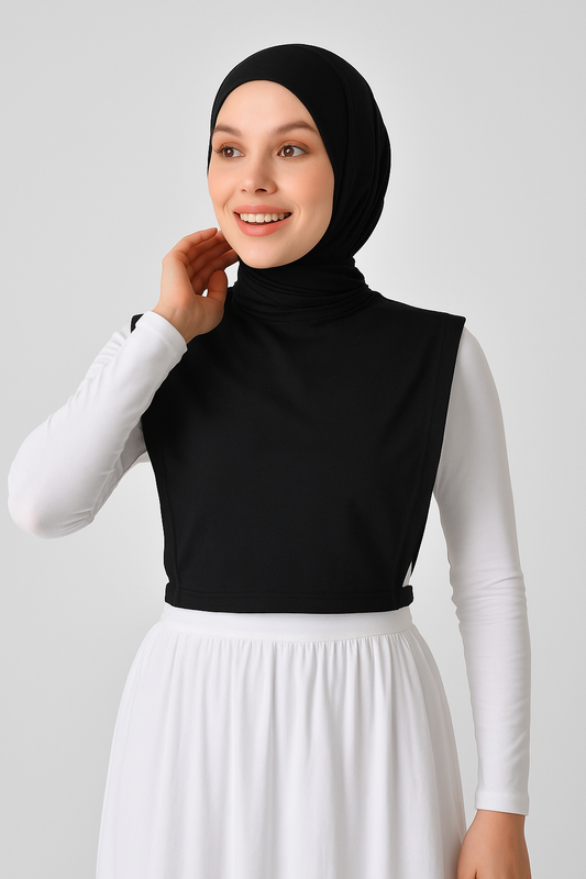 Zero Collar Sleeveless Neck Collar - Black