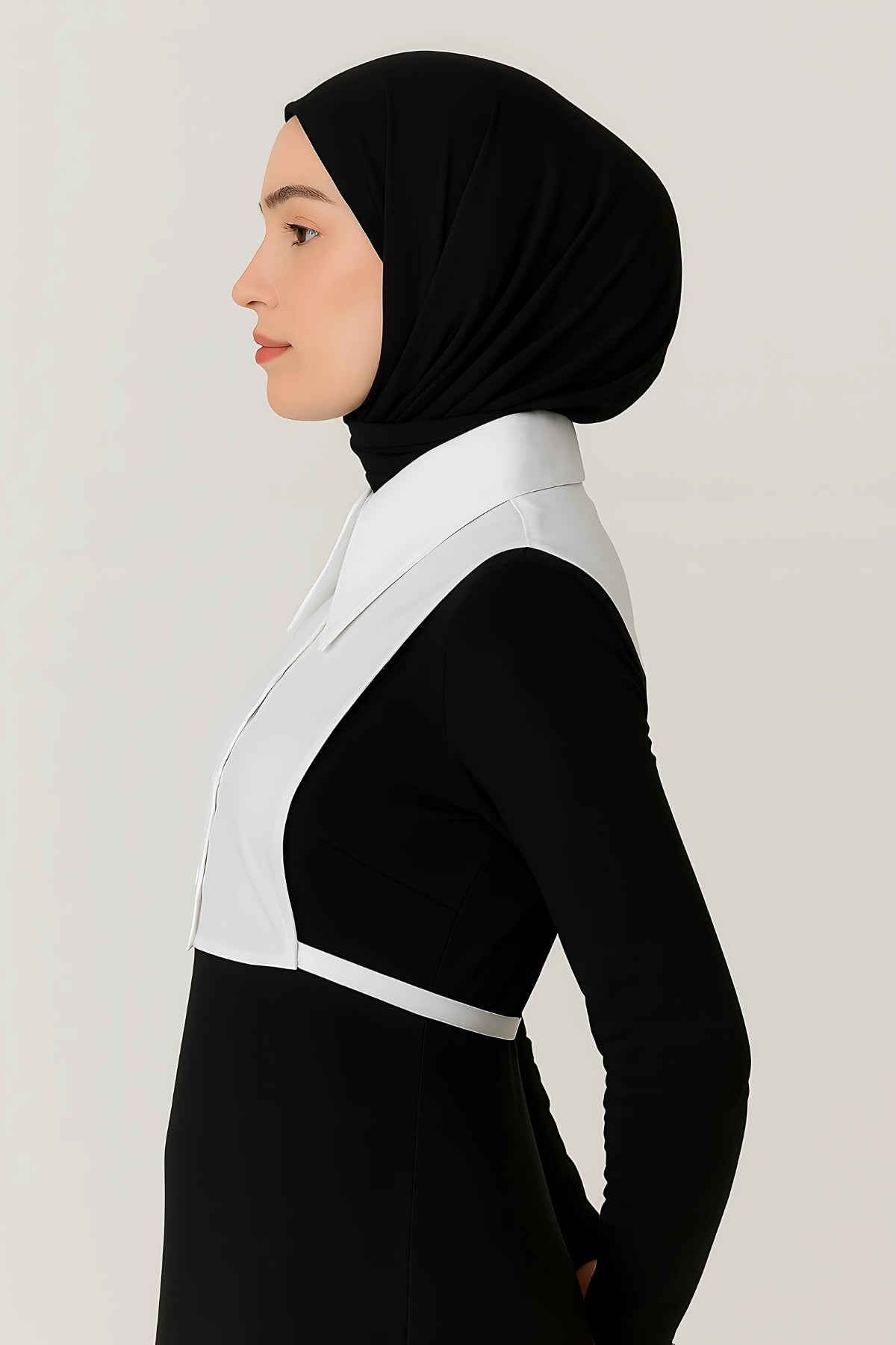 Kazak içi gömlek yakası olarak kullanılan seyyar gömlek yakası modeli