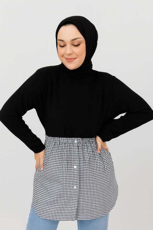 Shirt Skirt - Black