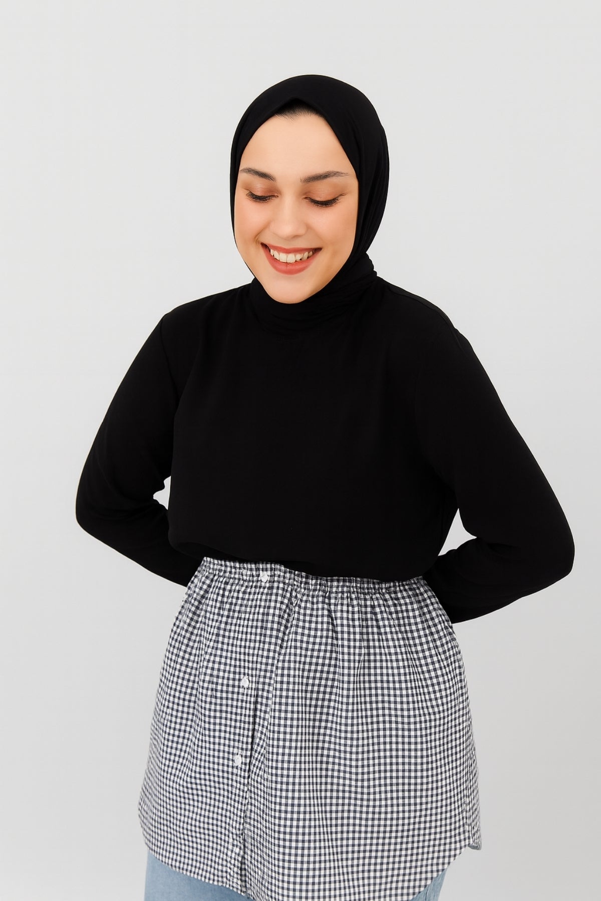 Shirt Skirt - Black