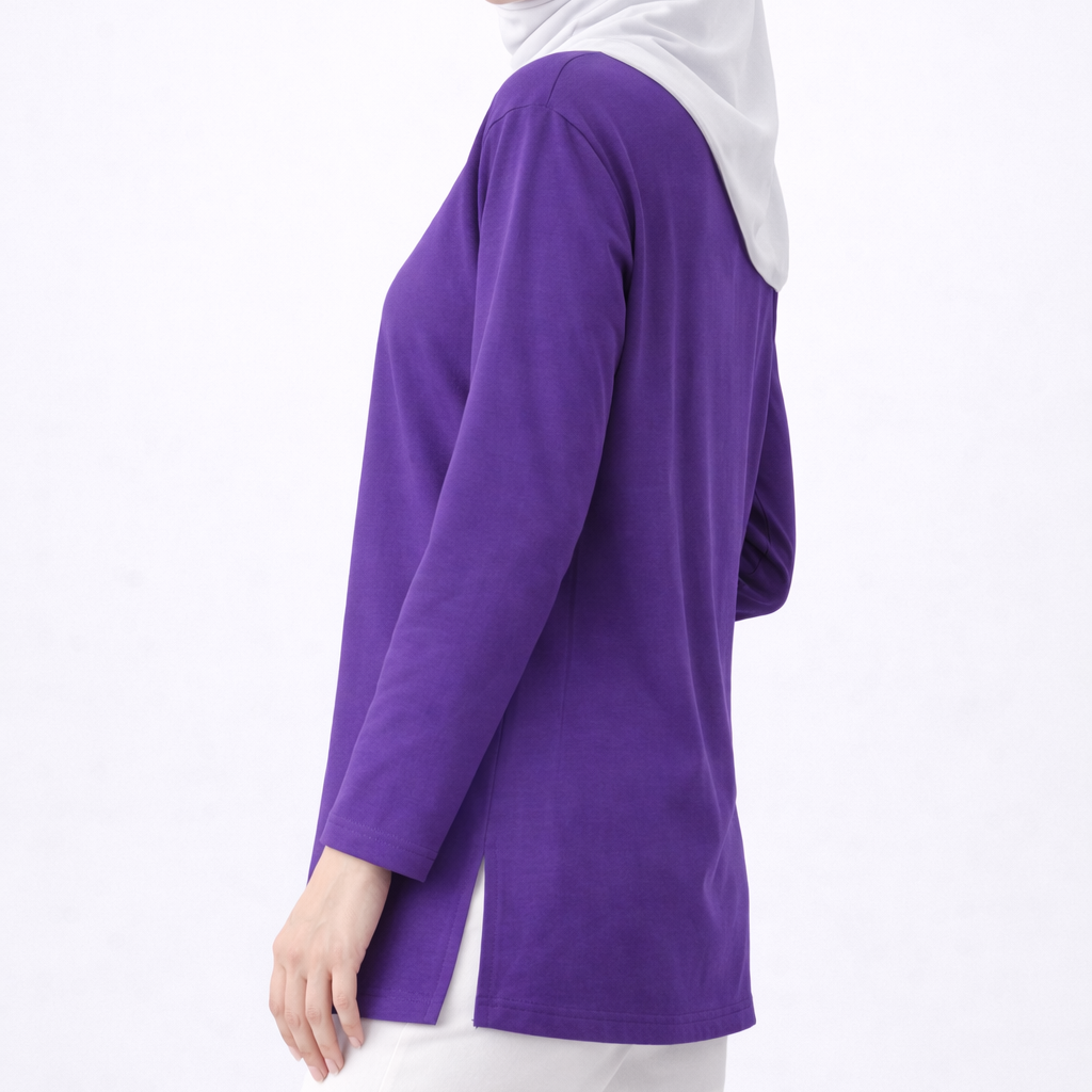 yeni sezon tesettür tunik mor bayan tunik modeli