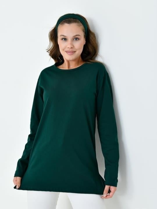 Uzun tunik tesettür kombin sade ve zarif kadın tunik